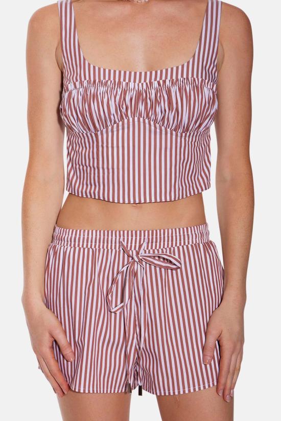  더 타일 클럽 민소매 티셔츠 타일 클럽 방갈로 버스티에 탑 - THE TILE CLUB