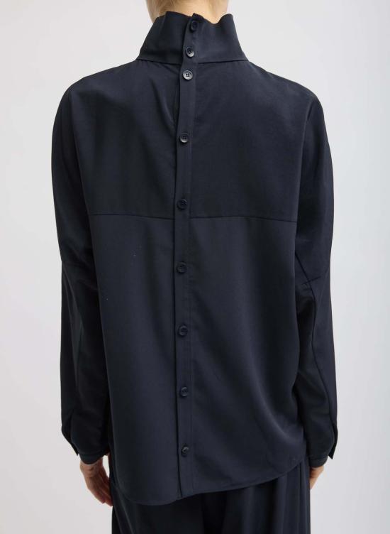  티비 블라우스 Tibi 돌먼 슬리브 퍼넬넥 탑 - TIBI