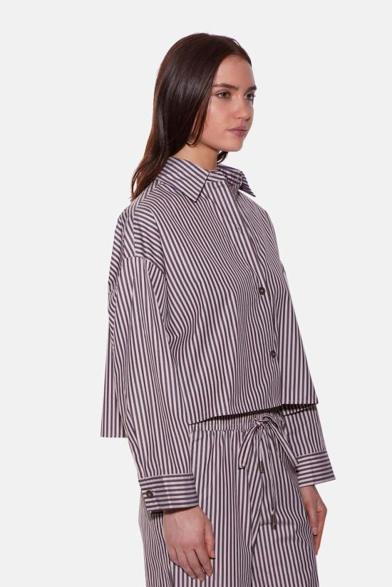  더 타일 클럽 셔츠 타일 클럽 간셋 팝린 크롭 셔츠 - THE TILE CLUB