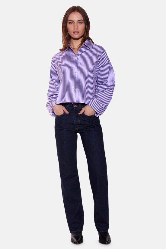  더 타일 클럽 셔츠 타일 클럽 간셋 팝린 크롭 셔츠 - THE TILE CLUB