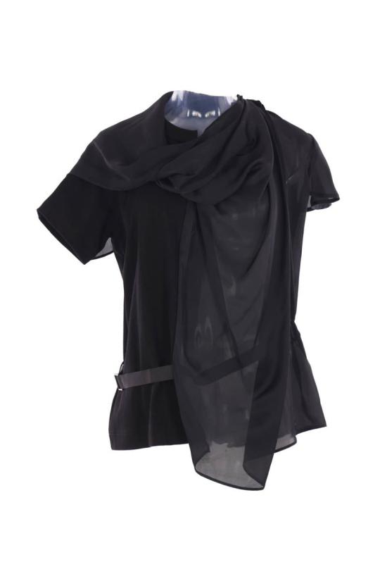 25FW 사카이 반팔 티셔츠 2508180002 BLACK BLACK