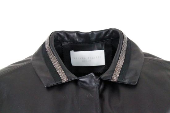 25FW 파비아나 필리피 가죽 자켓 PLD271W272F263825 Black - FABIANA FILIPPI