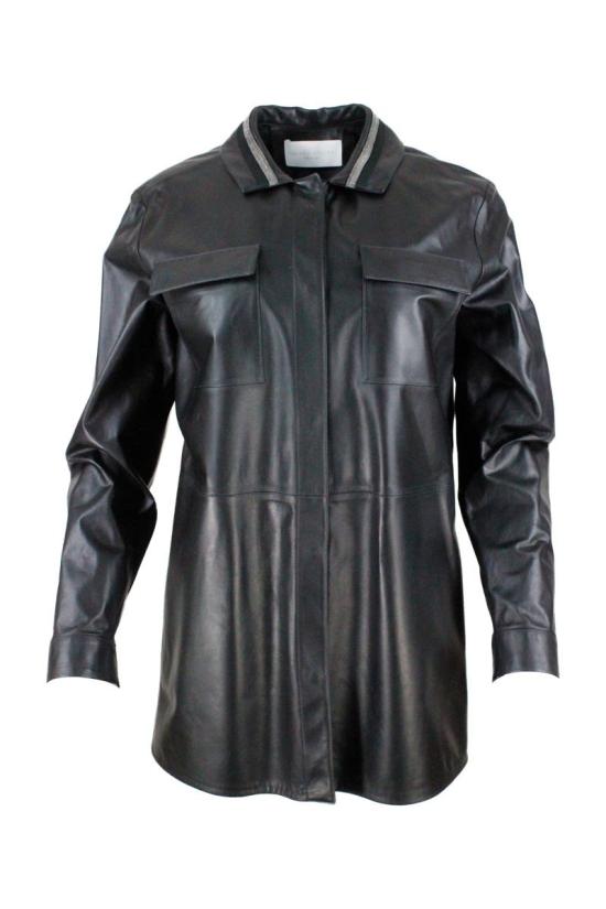 25FW 파비아나 필리피 가죽 자켓 PLD271W272F263825 Black - FABIANA FILIPPI