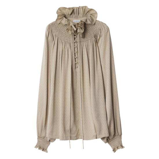 25FW 버버리 지오메트릭 실크 블라우스 8117061 DEBBIE C3825 Beige