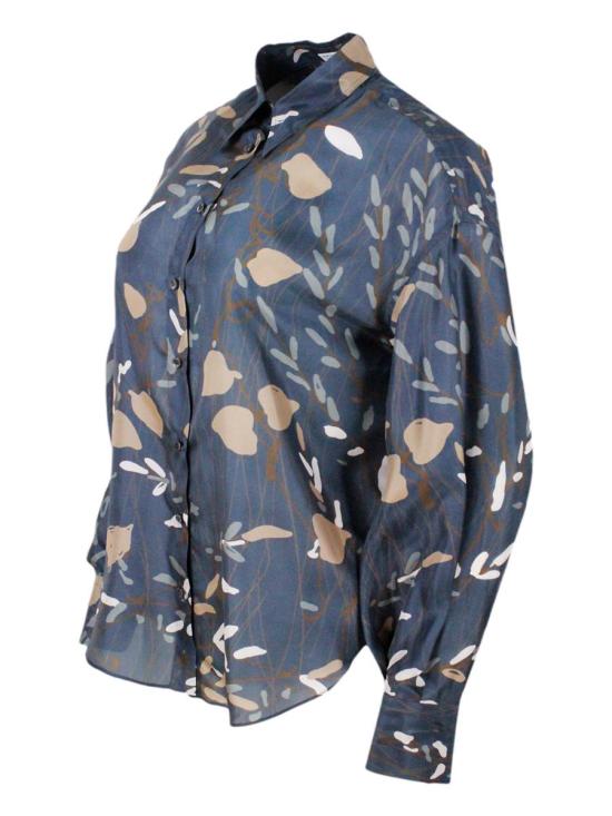 25FW 브루넬로 쿠치넬리 블라우스 MD982NP816C6610 BLUE - BRUNELLO CUCINELLI