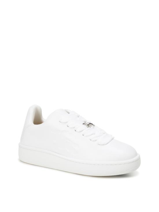 25FW 버버리 레더 박스 스니커즈 8083385 White - BURBERRY