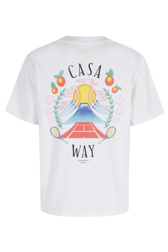 25FW 카사블랑카 반팔 티셔츠 WPF25JTS046 097 White - CASABLANCA