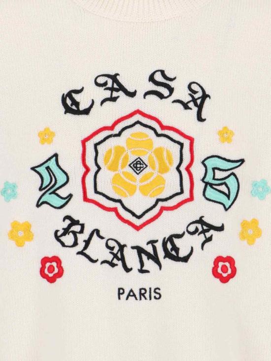 25FW 카사블랑카 스웨터 M AW25 KW 1105 01BOSOZUKU Neutrals - CASABLANCA