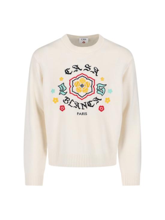 25FW 카사블랑카 스웨터 M AW25 KW 1105 01BOSOZUKU Neutrals