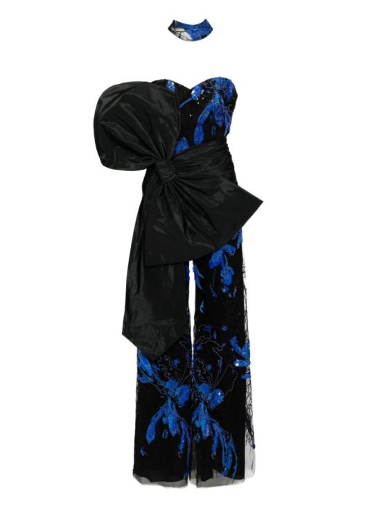  사이드 코베이시 점프수트 자수 스트랩리스 - SAIID KOBEISY