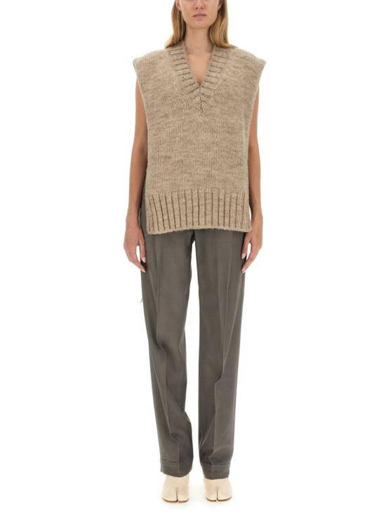  마르지엘라 보타니컬 다이 니트 베스트 SI0TH0001 S17802119M Neutrals - MAISON MARGIELA