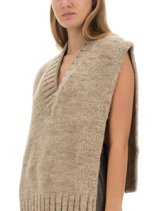 마르지엘라 보타니컬 다이 니트 베스트 SI0TH0001 S17802119M Neutrals - MAISON MARGIELA