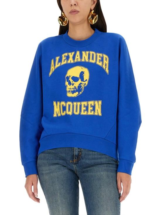  알렉산더 맥퀸 긴팔 티셔츠 752345 QZAJ50433 Blue - ALEXANDER MCQUEEN