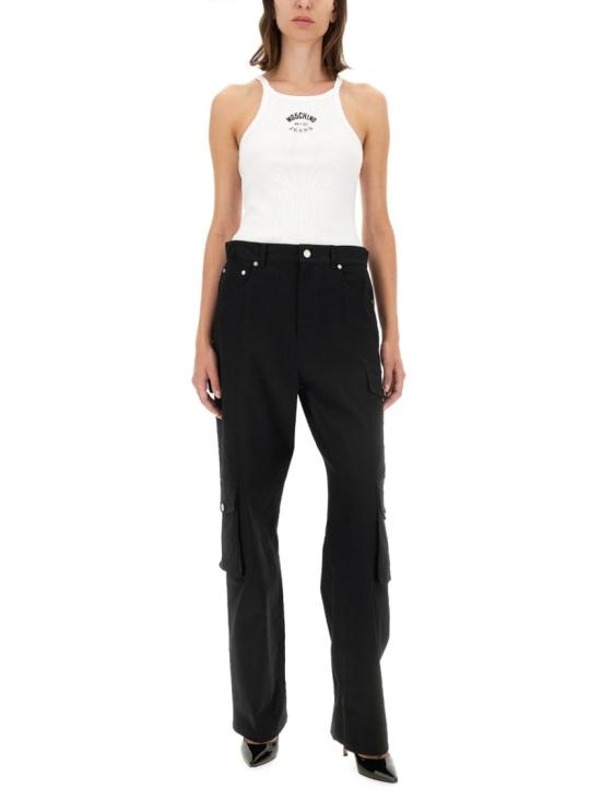  모스키노 스트레이트 팬츠 03308724 0555 Black - MOSCHINO