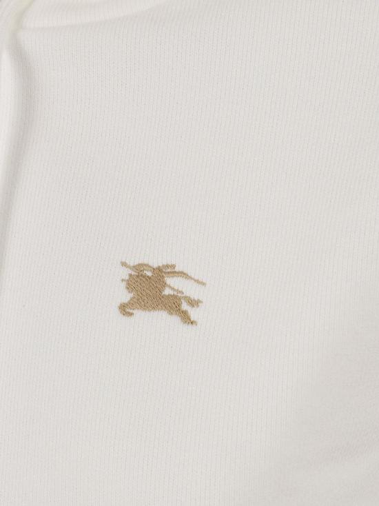 25FW 버버리 크로스 스티치 이퀘스트리안 나이트 로고 코튼 후드  8110965 B7078 White - BURBERRY