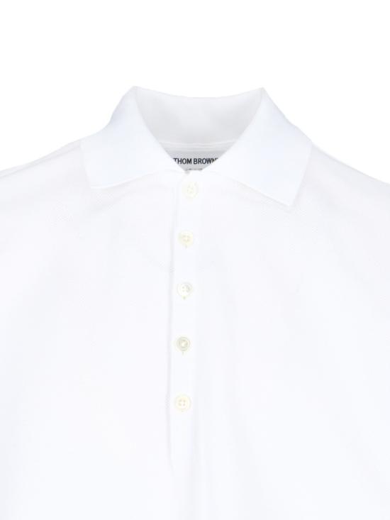 25FW 톰브라운 폴로 티셔츠 MJP042A 00050100 White - THOM BROWNE