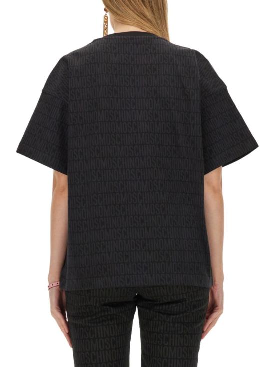  모스키노 반팔 티셔츠 07067745 1555 Black - MOSCHINO