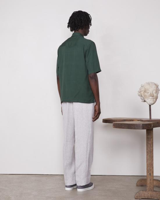 25SS 오피신 제네랄 반팔 셔츠 S25MSHI024 PINGREEN LETUCE GREY Green - OFFICINE GENERALE