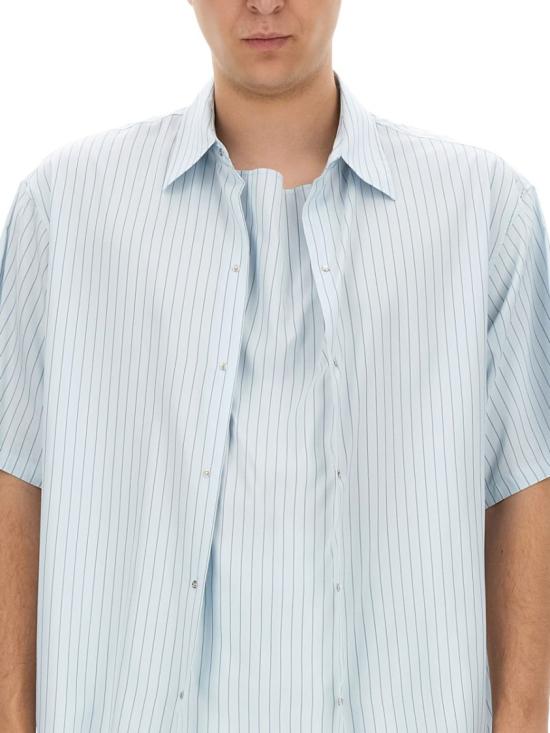  랑방 반팔 셔츠 RM SI0003 5929 E24270 Blue - LANVIN