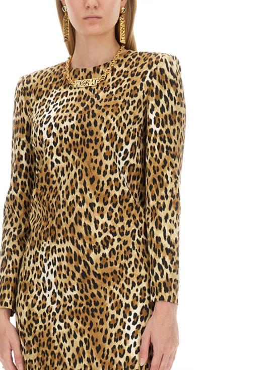  모스키노 미디 원피스 04285550 1888 Brown - MOSCHINO
