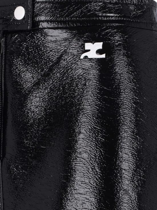25FW 쿠레쥬 숏 스커트 PERCJU001VY00149999 Black - COURREGES
