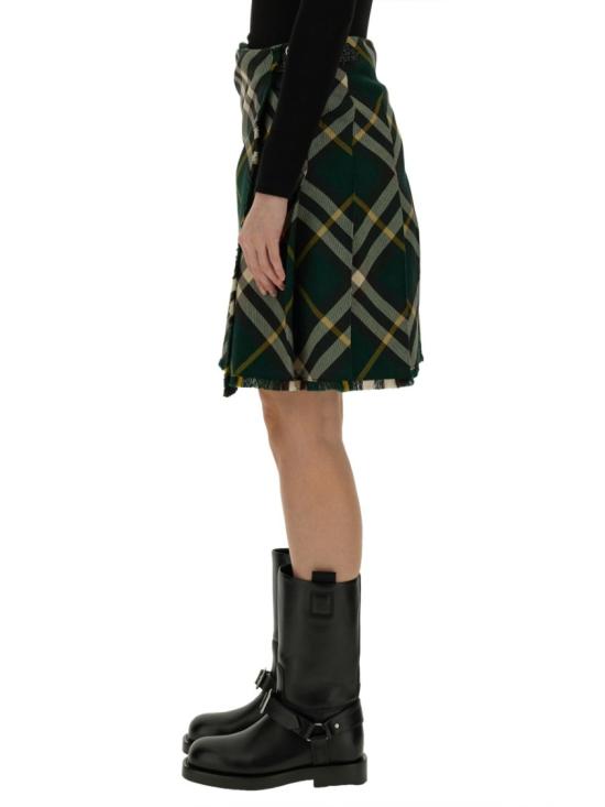  버버리 미디 스커트 8083016 B8660 Green - BURBERRY
