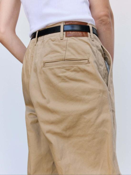  더 레터스 스트레이트 팬츠 레터스 코튼 트윌 워크 팬츠 카키 - THE LETTERS