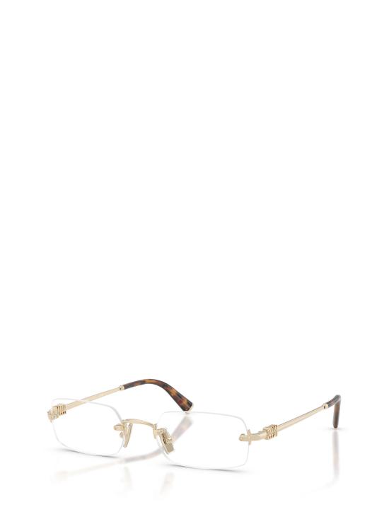 26FW 미우미우 직사각형 메탈 안경 MU 50YV ZVN1O1 PALE GOLD - MIU MIU