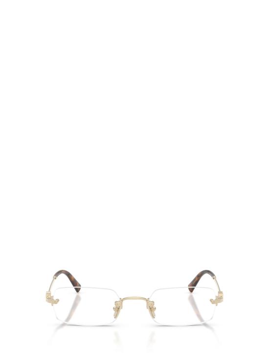 26FW 미우미우 직사각형 메탈 안경 MU 50YV ZVN1O1 PALE GOLD