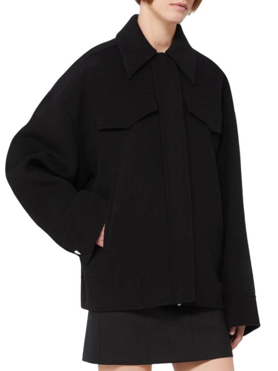 25FW 스포트막스 CANTORE 칸토레 벨티드 울 자켓 2522086031600 NERO - SPORTMAX