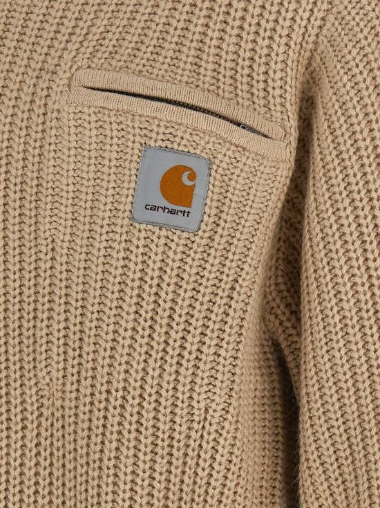 25FW 칼하트 WIP 디트로이트 하프 집 스웨터 I0353982LPXX Beige - CARHARTT WIP