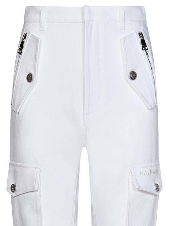  발망 스트레이트 팬츠 BH1PQ006CE250FA White - BALMAIN