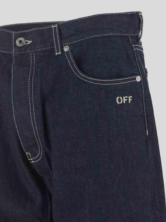  오프화이트 스트레이트 팬츠 OMYA138F23DEN0014761 Blue - OFF WHITE