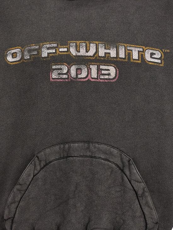  오프화이트 후드 티셔츠 OMBB119F23FLE0051084 Black - OFF WHITE