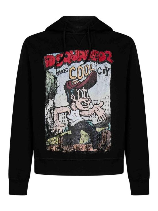  디스퀘어드2 후드 티셔츠 S71GU0598S25516900 Black