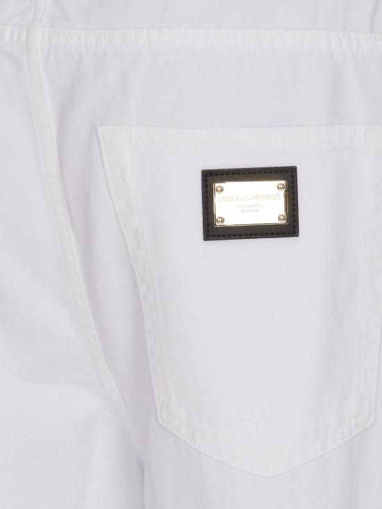  돌체앤가바나 스트레이트 팬츠 FTCGNDG8JQ3S9001 White - DOLCE & GABBANA