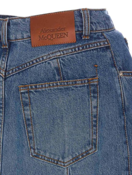  알렉산더 맥퀸 미디 스커트 754828QMACG4164 Blue - ALEXANDER MCQUEEN
