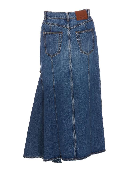  알렉산더 맥퀸 미디 스커트 754828QMACG4164 Blue - ALEXANDER MCQUEEN