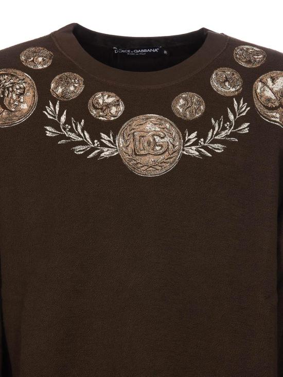  돌체앤가바나 긴팔 티셔츠 G9AHSTG7JO6M1213 Brown - DOLCE & GABBANA