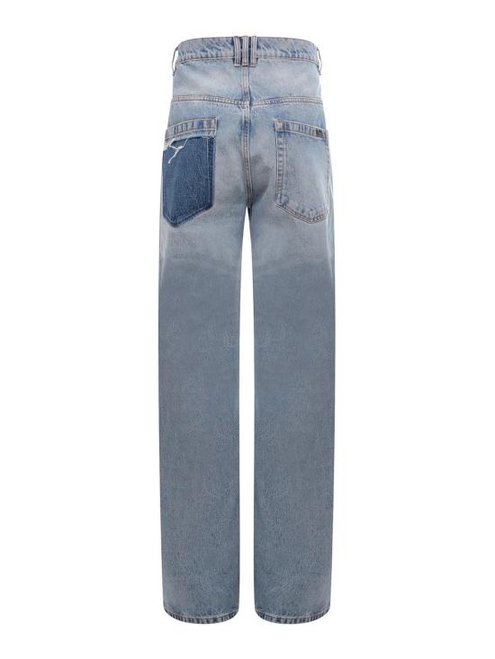  발망 스트레이트 팬츠 BH1ML062DD65SHY Blue - BALMAIN