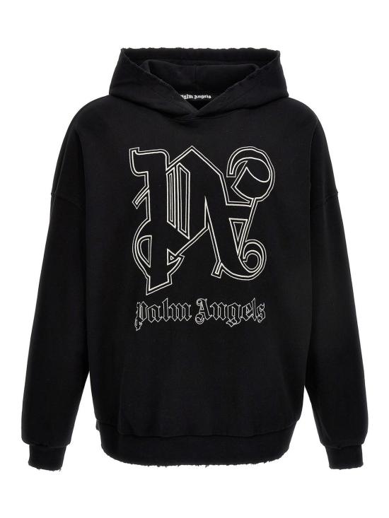 24FW 팜앤젤스 후드 티셔츠 PMBB126E23FLE0011003 Black