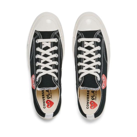 25FW 꼼데가르송 플레이 X 컨버스 스니커즈 AZ K128 001 BLACK - COMME DES GARCONS PLAY CONVERSE