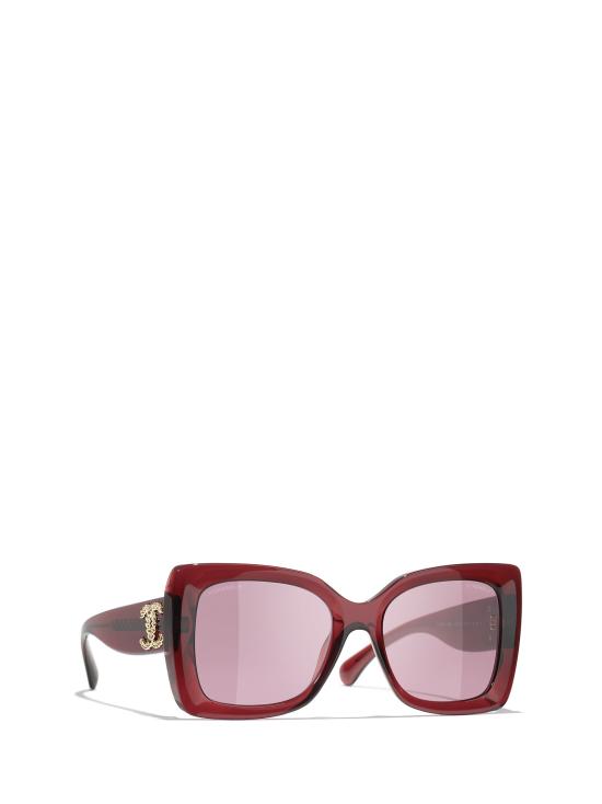 26FW 샤넬 선글라스 CH5555 1819EV CRYSTAL BORDEAUX - CHANEL