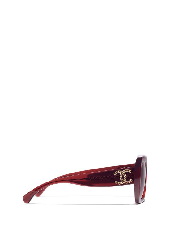 26FW 샤넬 선글라스 CH5555 1819EV CRYSTAL BORDEAUX - CHANEL