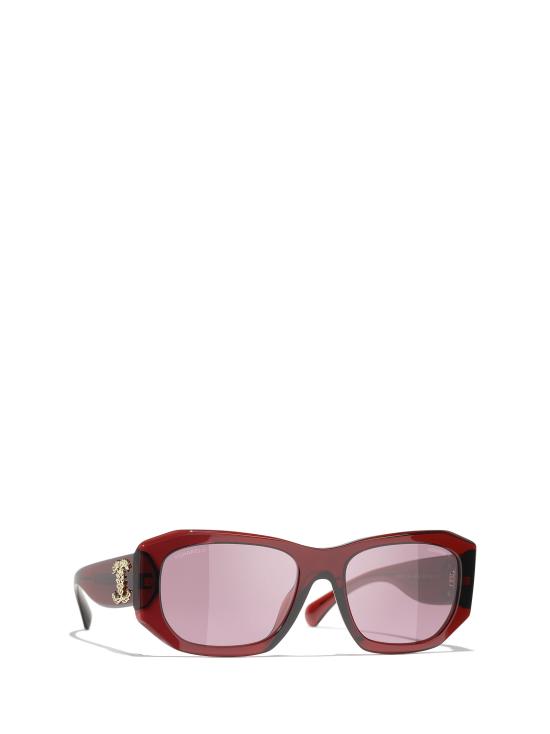 26FW 샤넬 선글라스 CH5554 1819EV CRYSTAL BORDEAUX - CHANEL