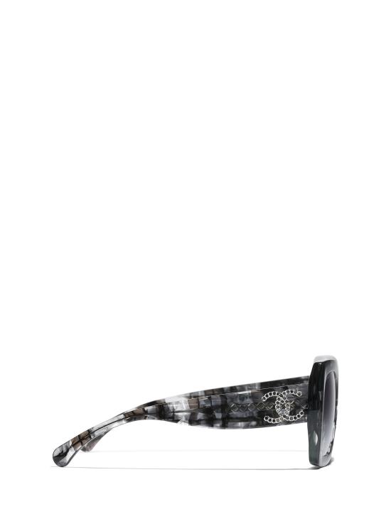 26FW 샤넬 선글라스 CH5555 1817S6 NEW EXCLUSIVE BLACK TWEED - CHANEL