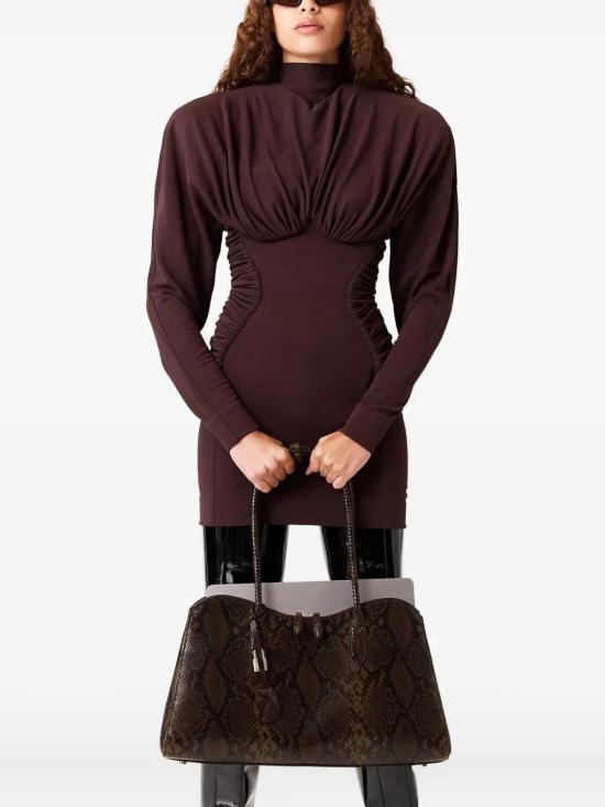 25FW 스텔라 맥카트니 원피스 6A06123GU301 2105 CHOCOLATE - STELLA MCCARTNEY