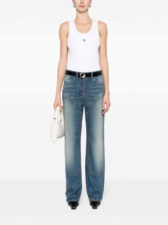  지방시 스트레이트 팬츠 BW512F5Y9K402 Blue - GIVENCHY