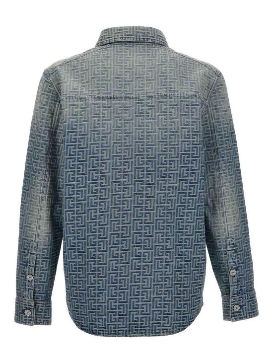  발망 데님 셔츠 CH1HC088DD276FF Light Blue - BALMAIN