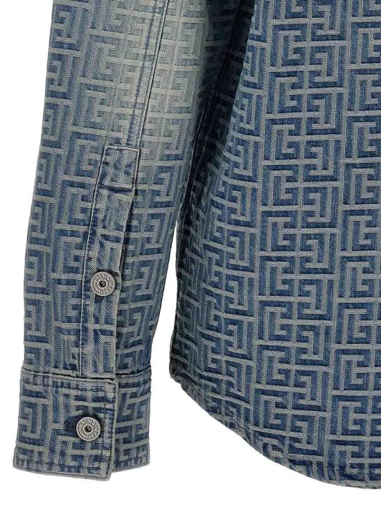 발망 데님 셔츠 CH1HC088DD276FF Light Blue - BALMAIN